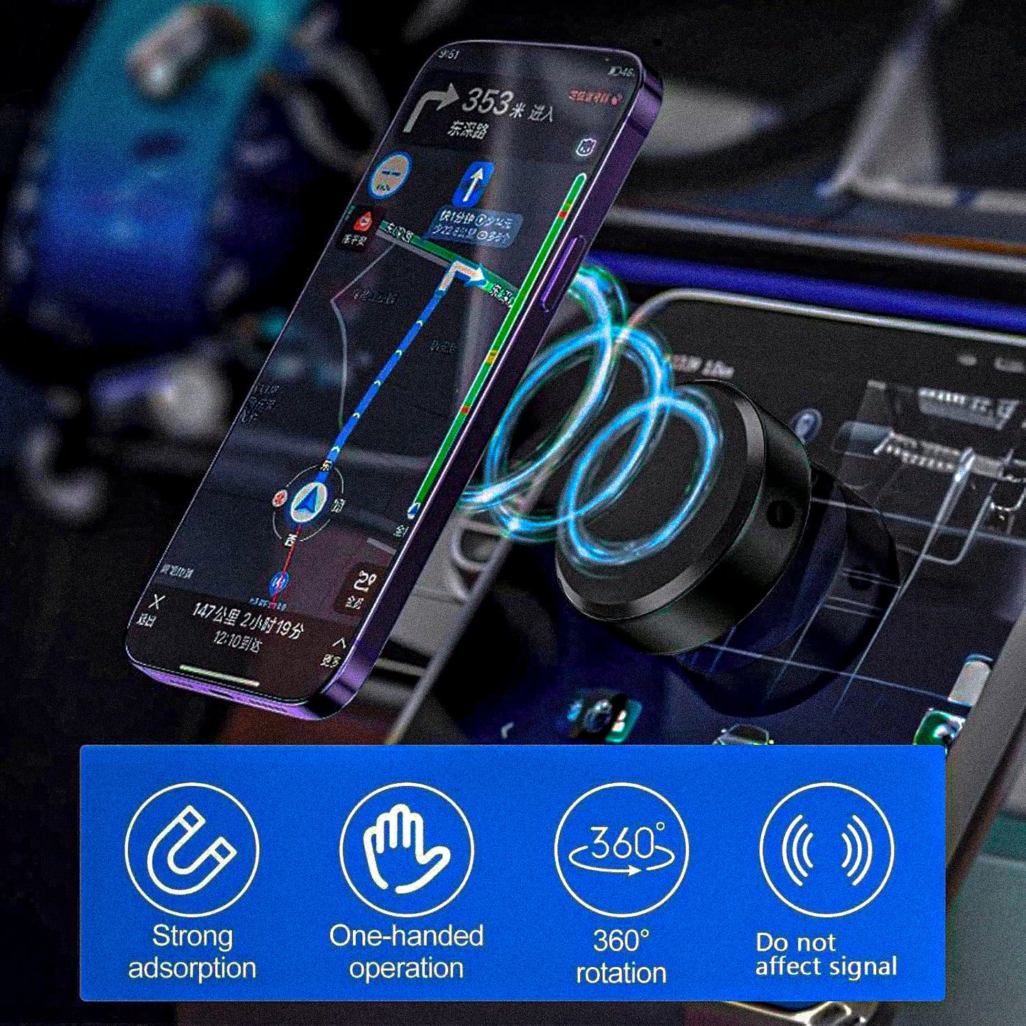 Creation Shop™ MAGNETIC PHONE HOLDER 360° DEGREE